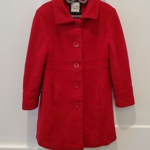 Red girl pea coat